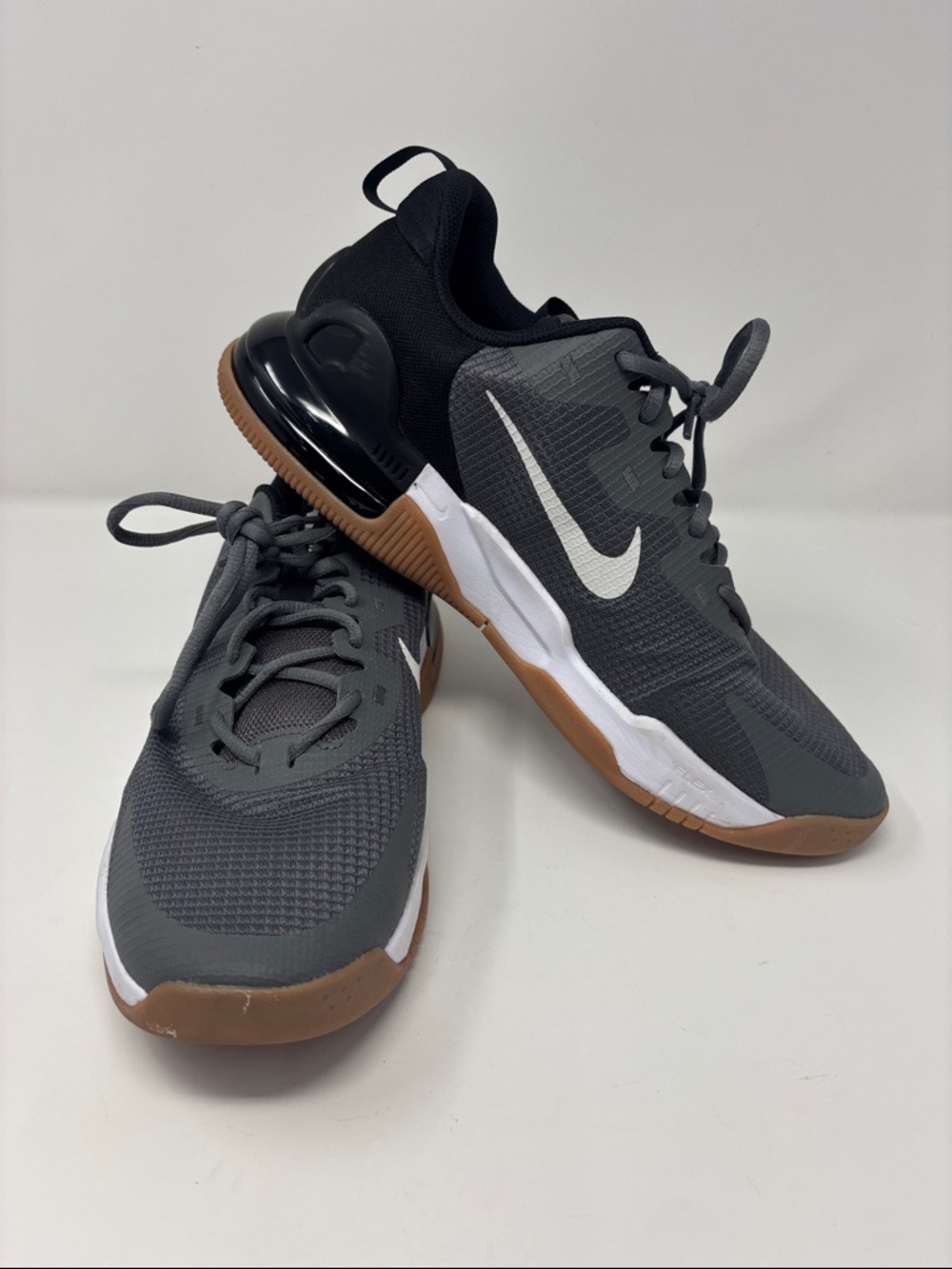 Nike Air Max 12 Men's Gray, Black & White Trainers with Gum Outsole DM0829-008